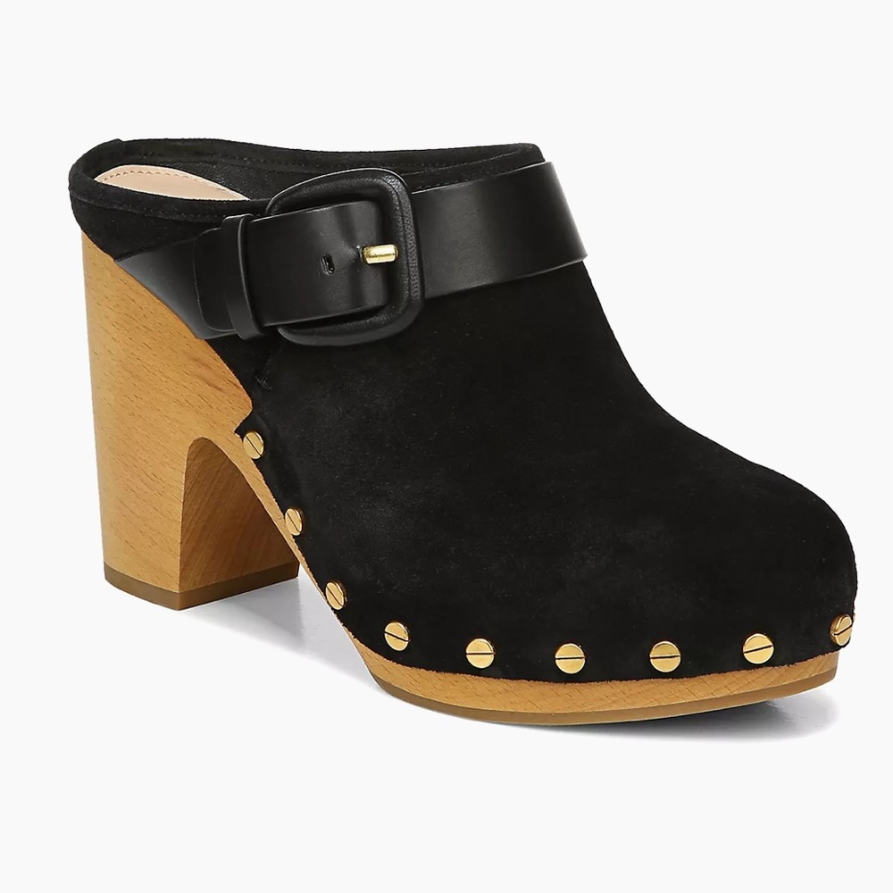 Veronica Beard Black Dacey Suede Mule Clogs size 6.5 $400